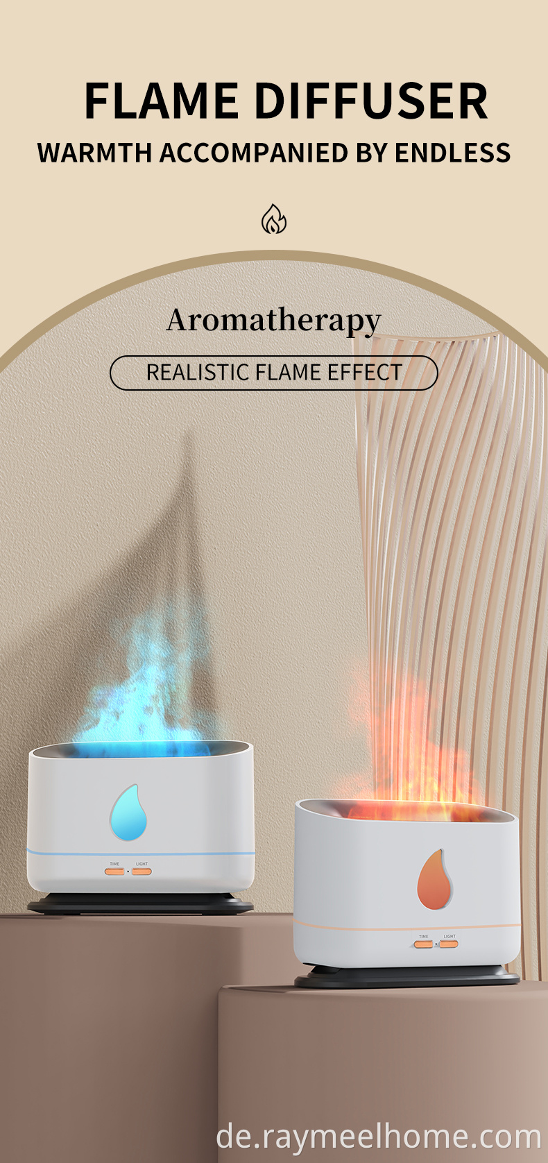 USB 200 ml Aroma ätherisches Öl Diffusor Flammen Luftbefeuchter Aroma Diffusor